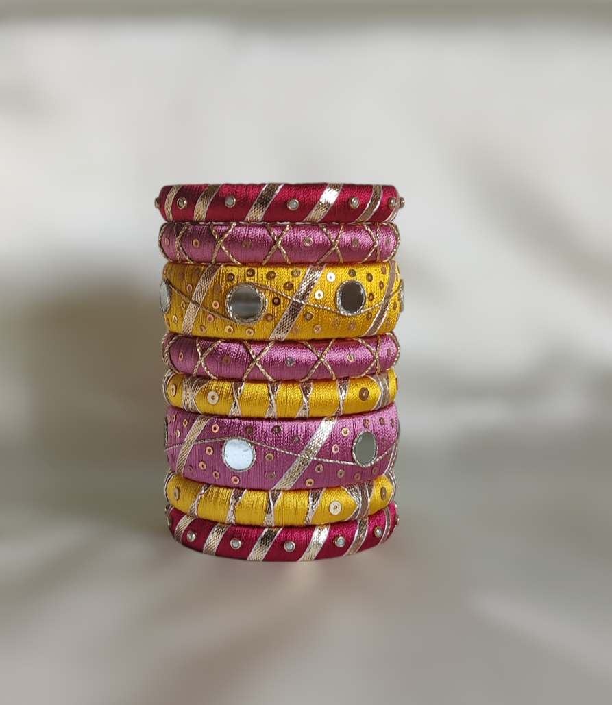 Taasha, handmade bangles, silk thread bangles, handmade bangles, handicrafts