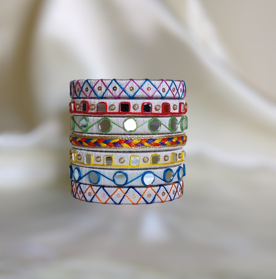 Taasha, handmade bagles, silk thread bangles, handmade bangles, handicrafts