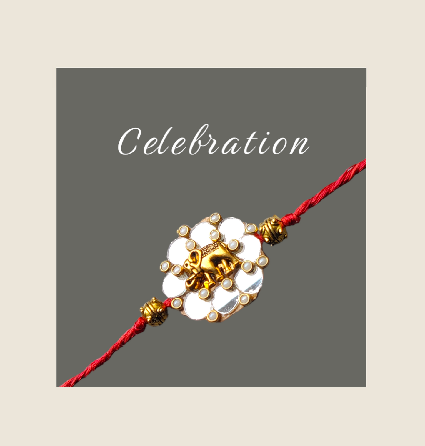 Kundan With Mirrors Rakhi - P3