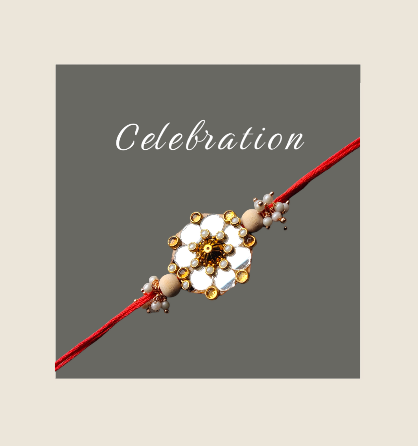 Kundan With Mirrors Rakhi - P2