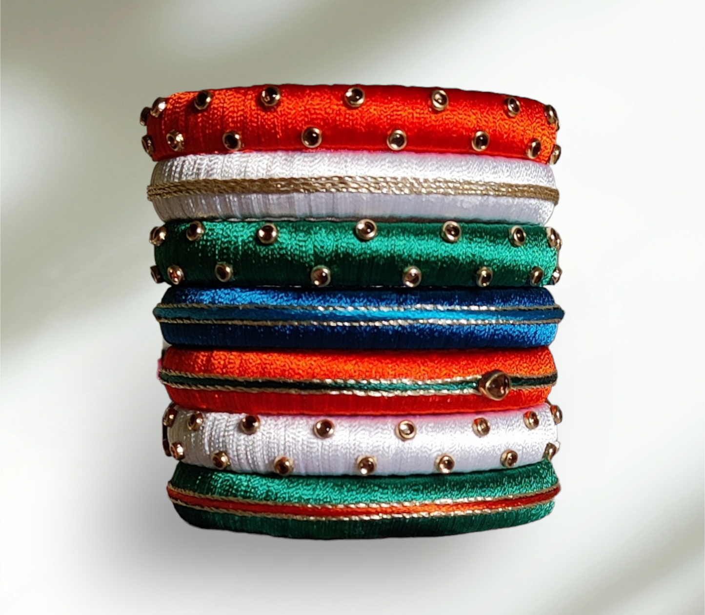 tri color silk thread bangles, Tricolor Bangles, Silk thread bangles