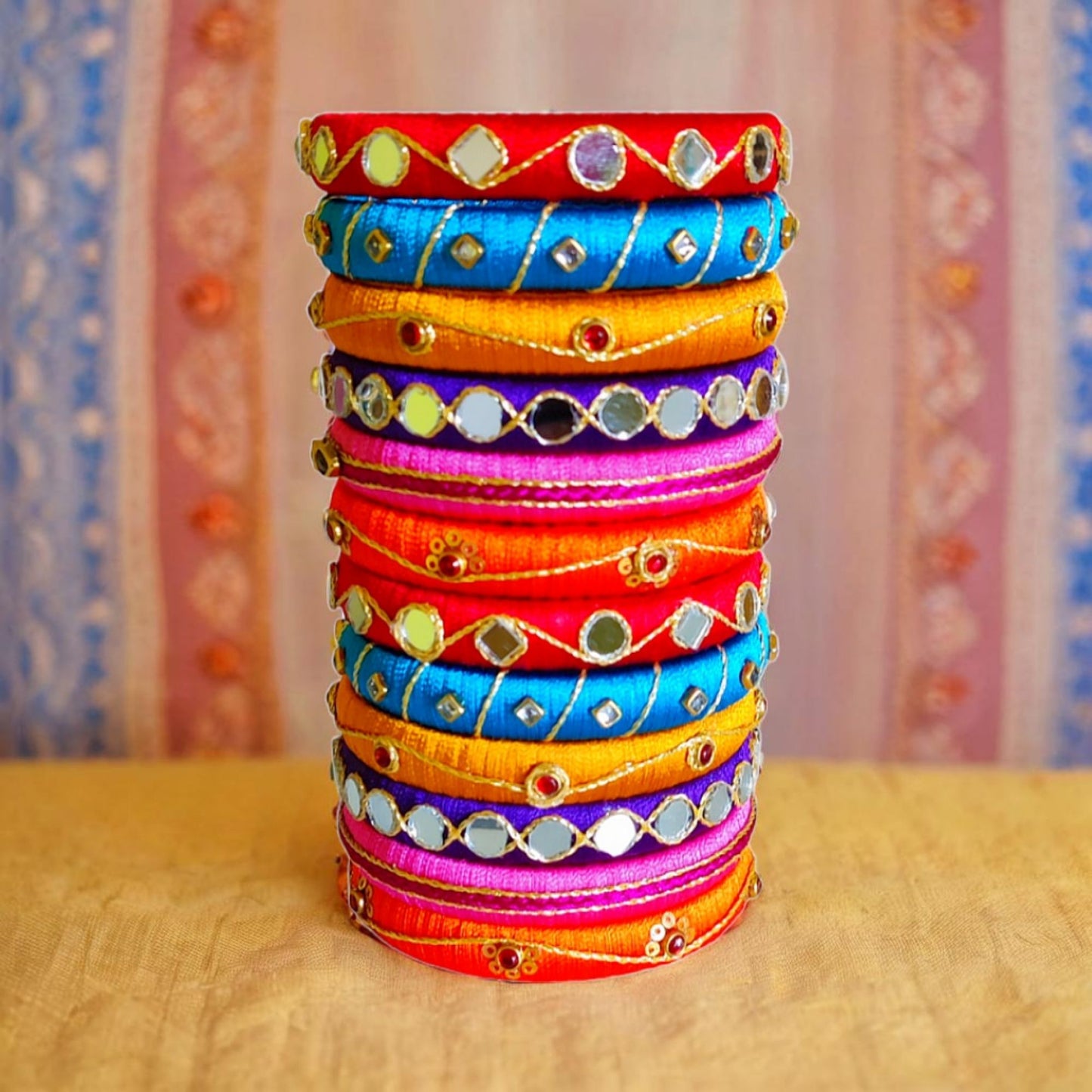 Taasha, handmade bagles, silk thread bangles, handmade bangles, handicrafts