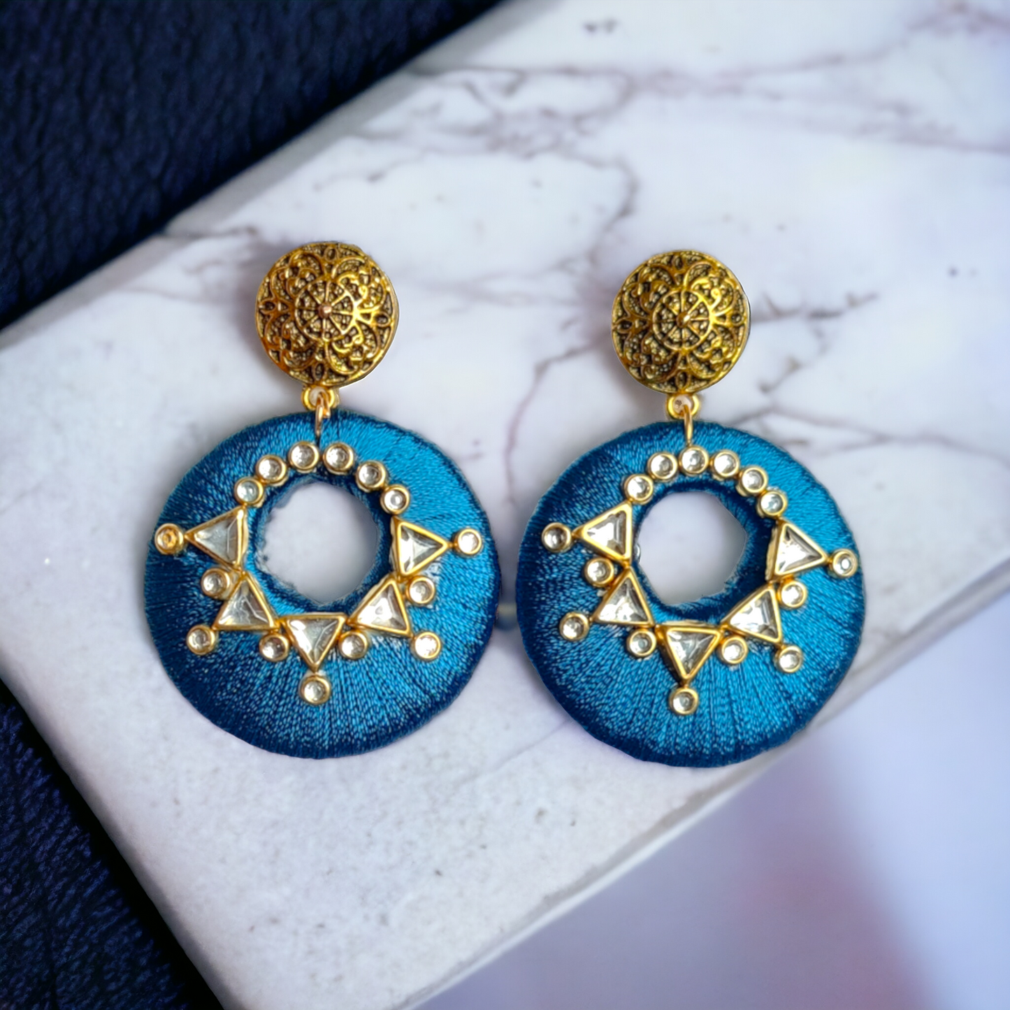 Taasha, handmade bangles, silk thread bangles, handmade earrings, handicrafts, fabric earrings