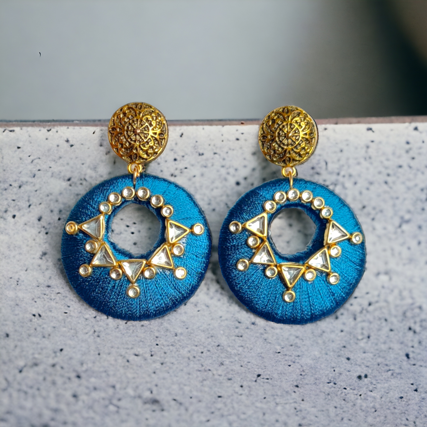 Taasha, handmade bangles, silk thread bangles, handmade earrings, handicrafts, fabric earrings