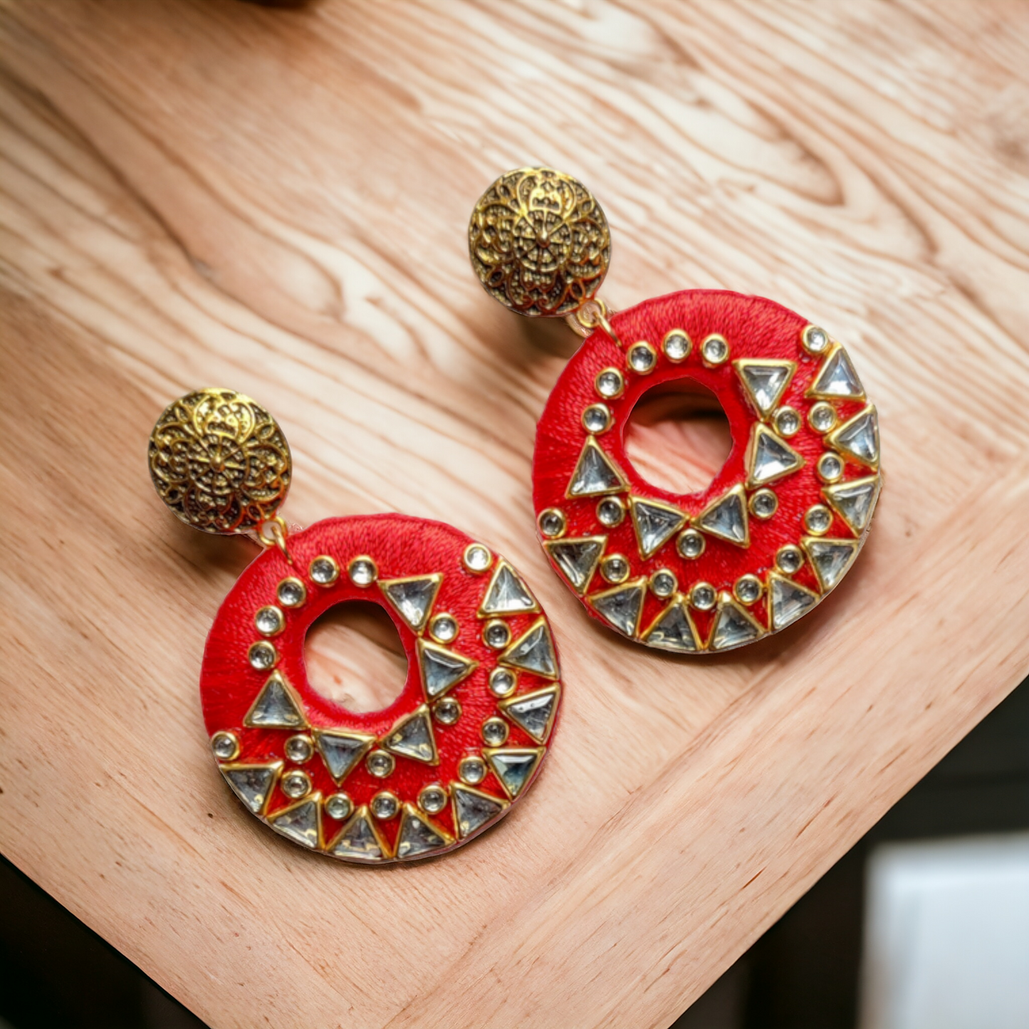 Taasha, handmade bangles, silk thread bangles, handmade earrings, handicrafts, fabric earrings