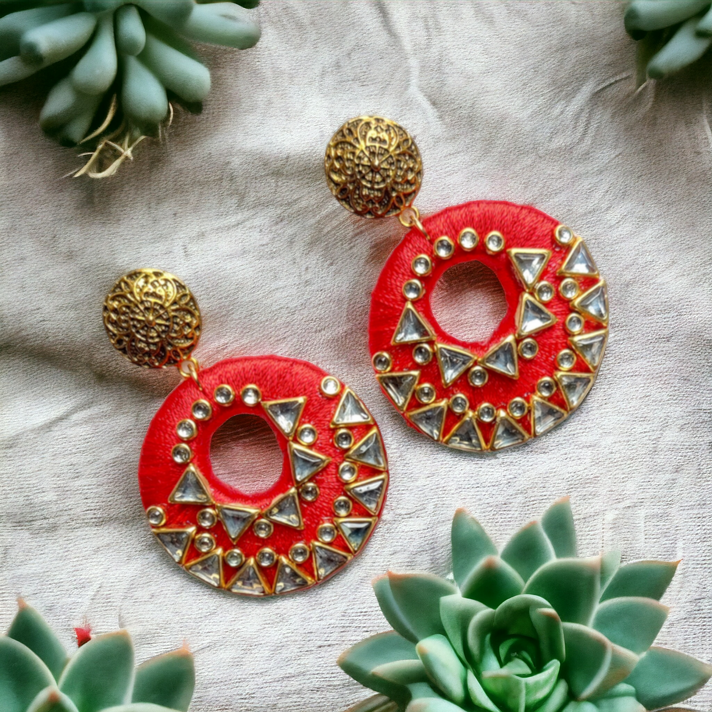 Taasha, handmade bangles, silk thread bangles, handmade earrings, handicrafts, fabric earrings