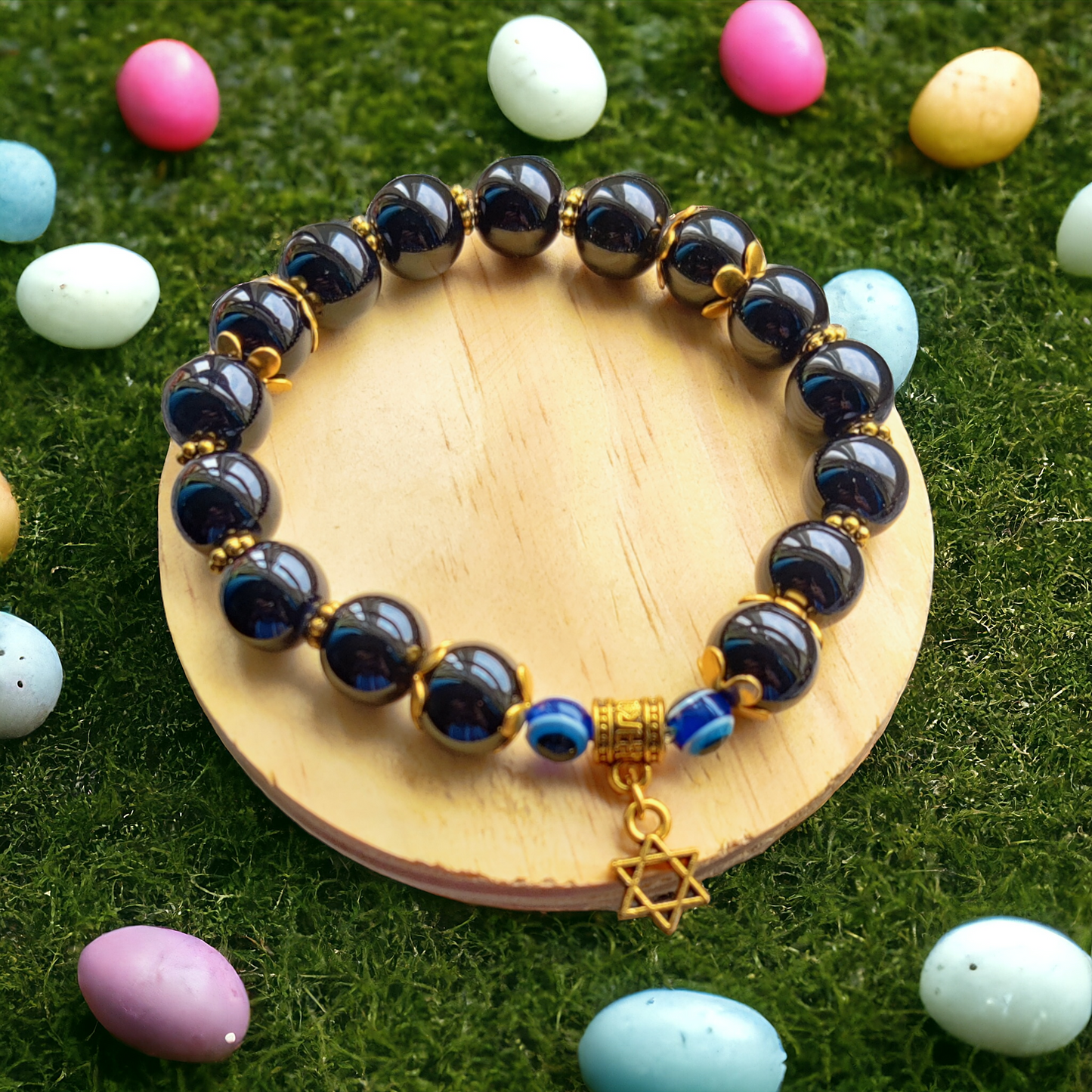 Glass Beads Bracelet - Black Color