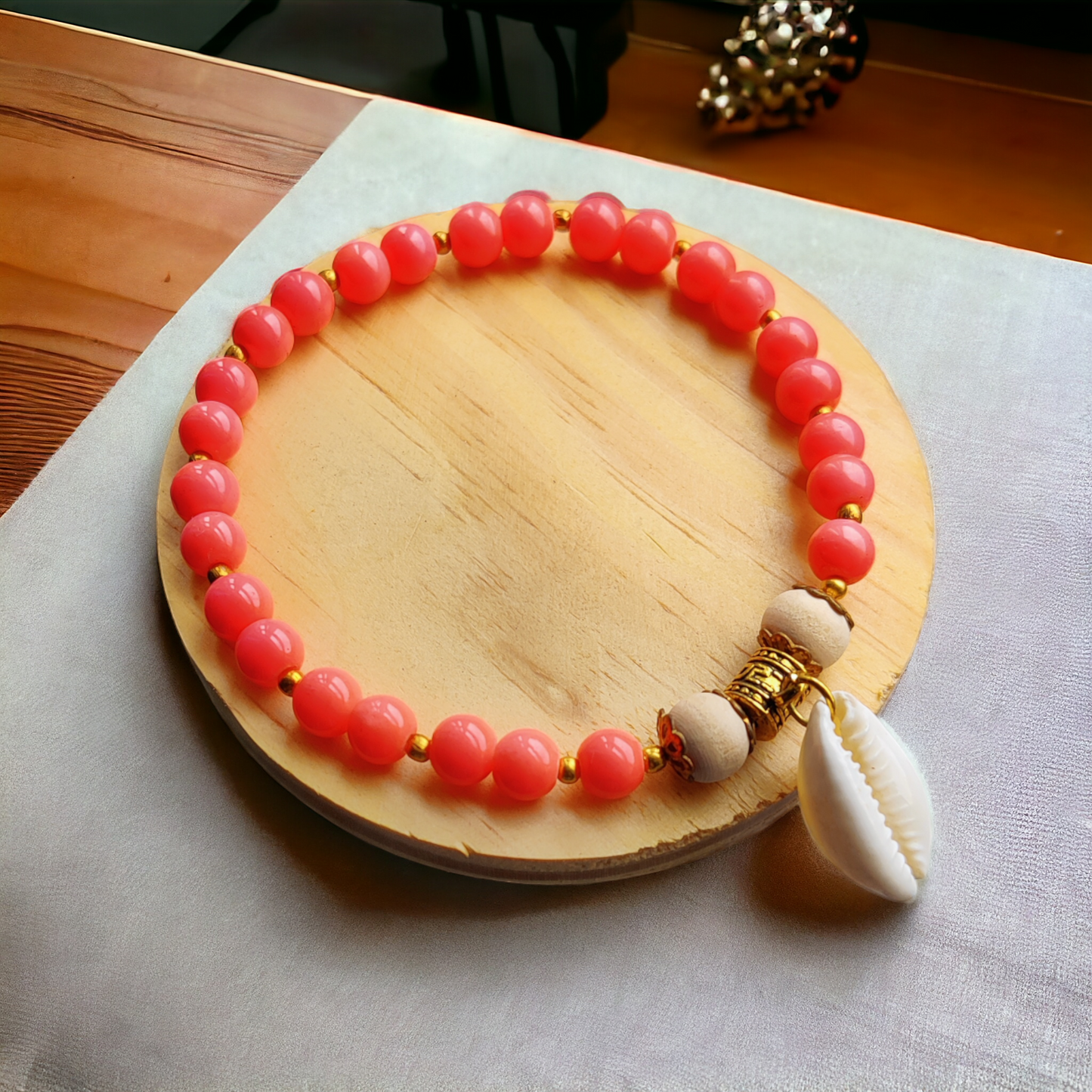 Beads Bracelet - Peach Color