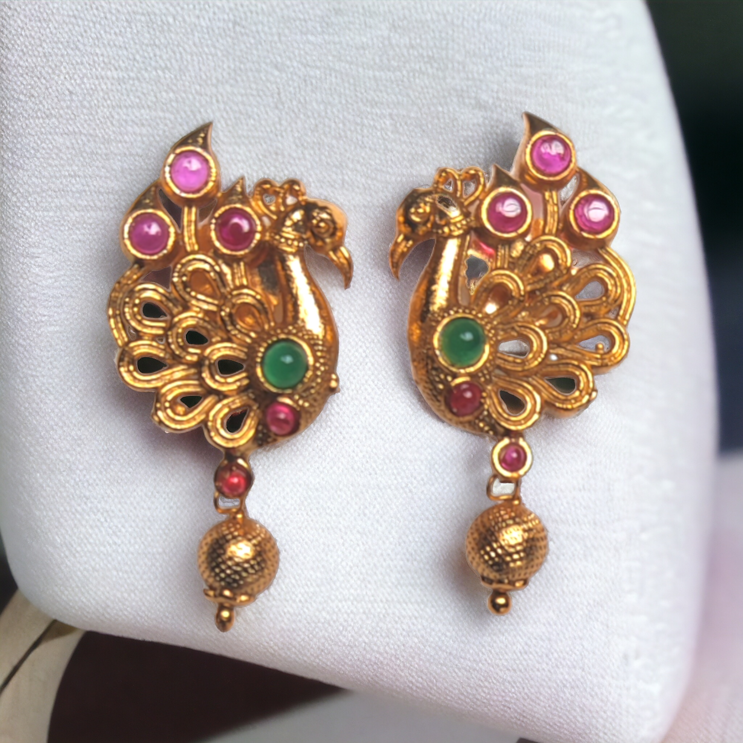 Classic Peacock Studs