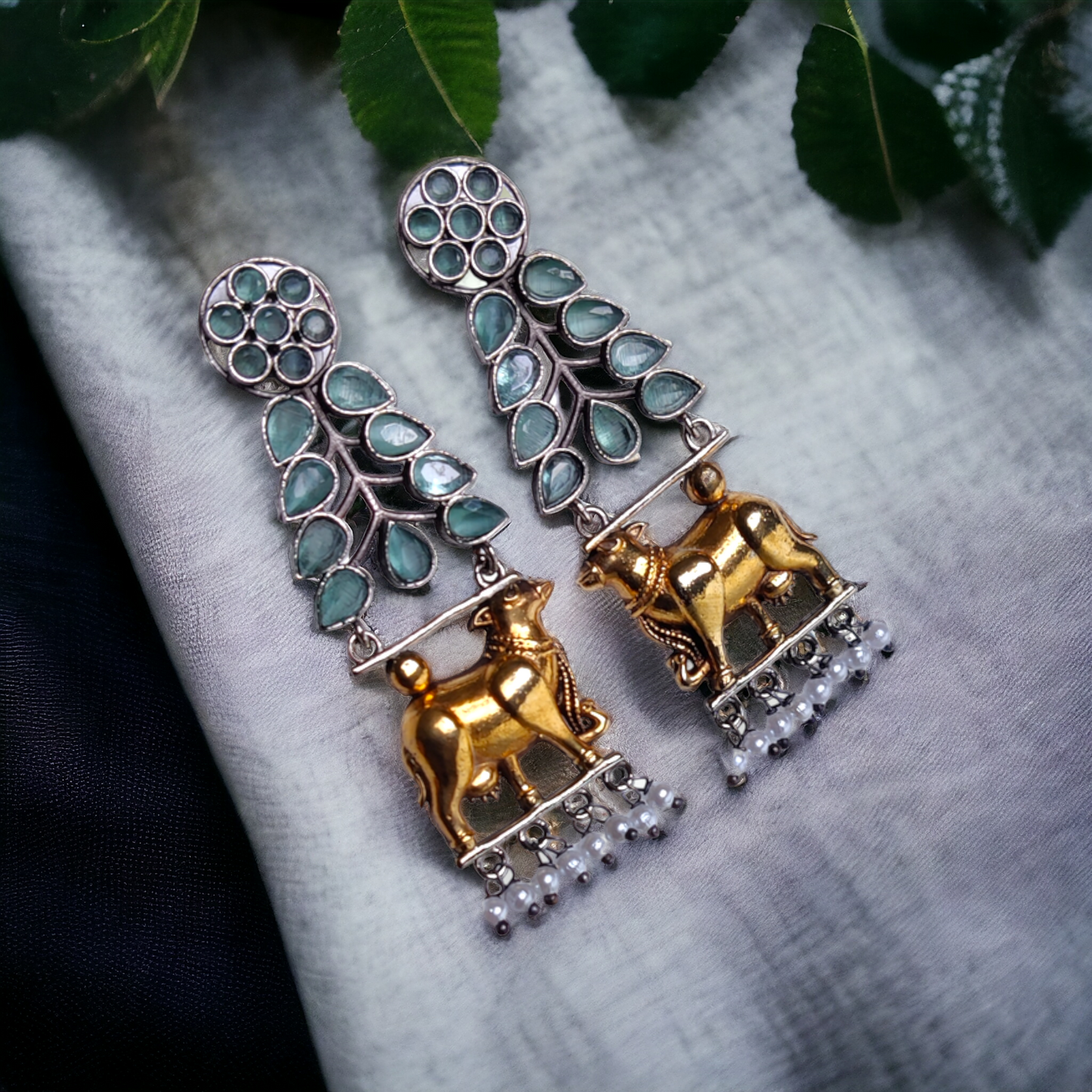 Dual Tone Earrings - XJ54