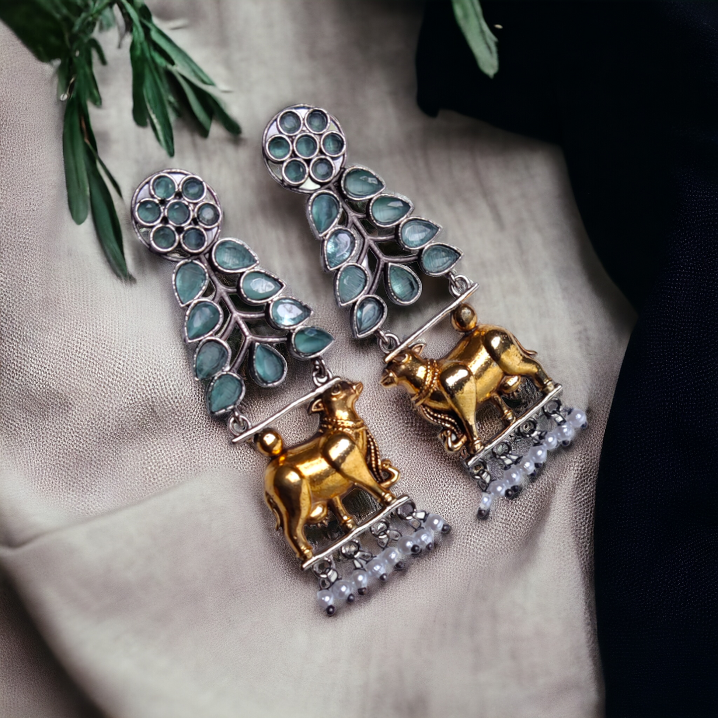 Dual Tone Earrings - XJ54