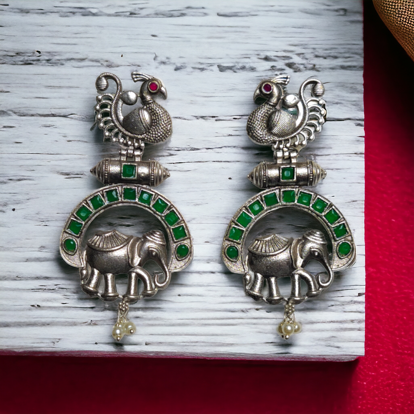 Jaipuri Peacock Earrings - XJ58