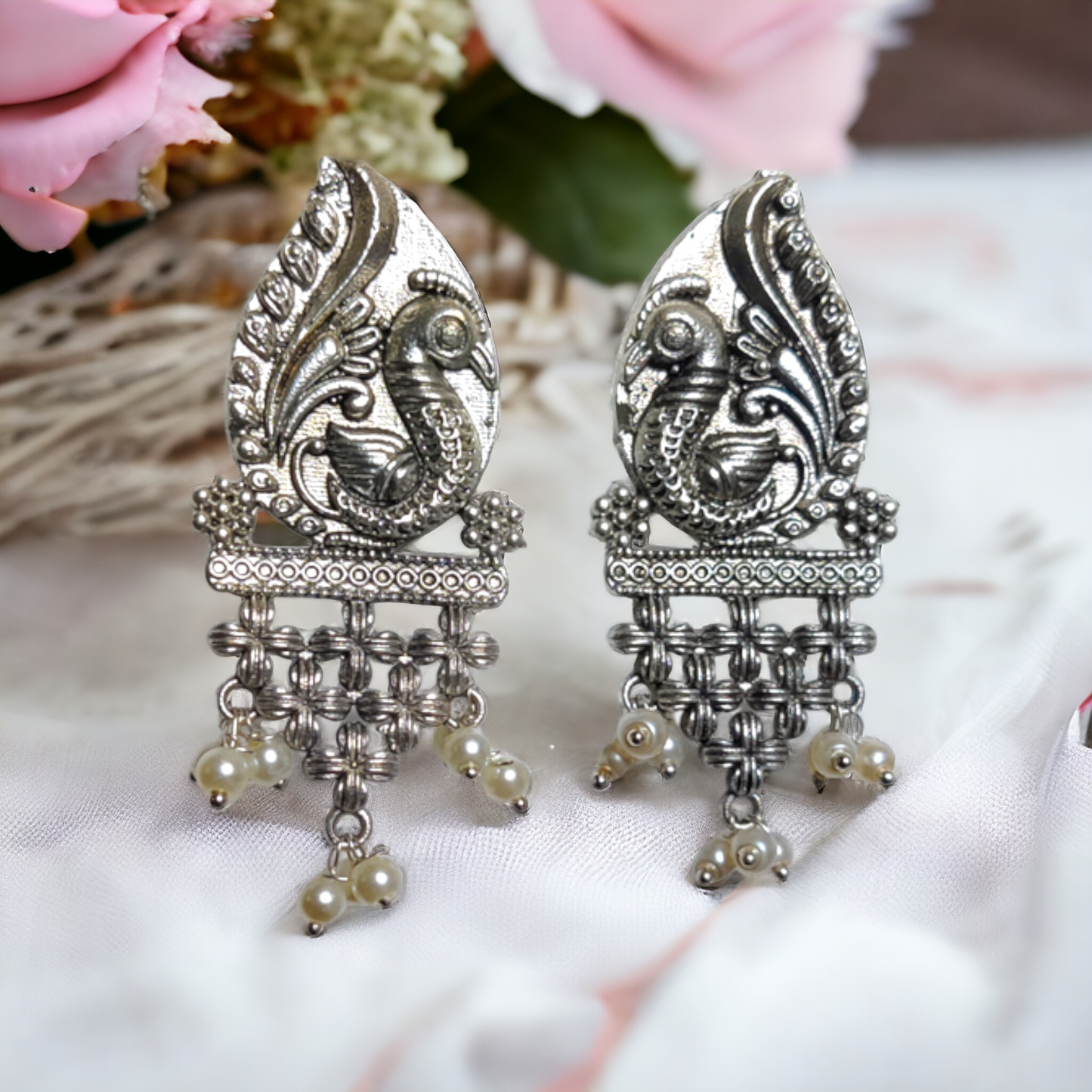 Jaipuri Peacock Earrings - XJ60