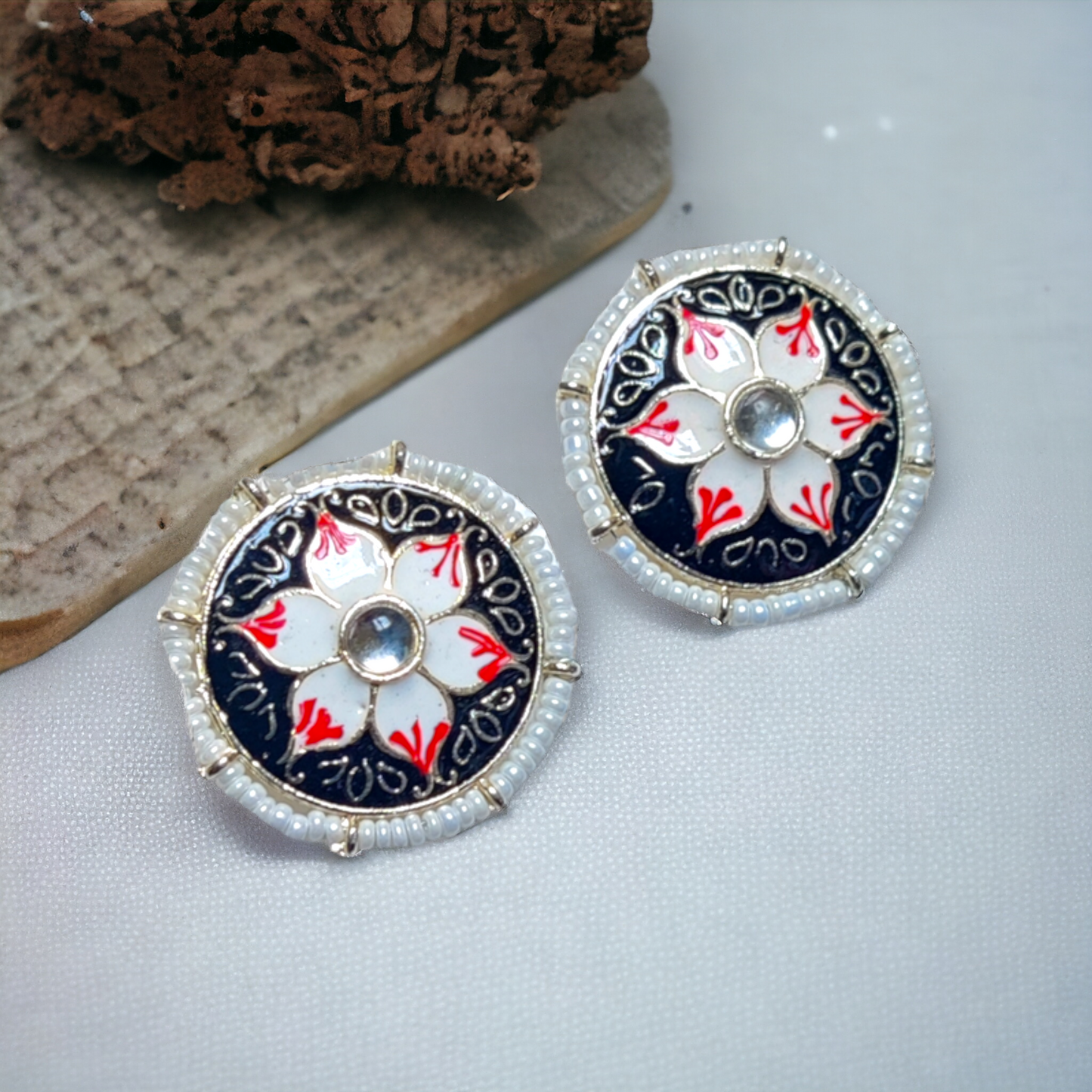 Jaipuri Meenakari Studs - XJ63