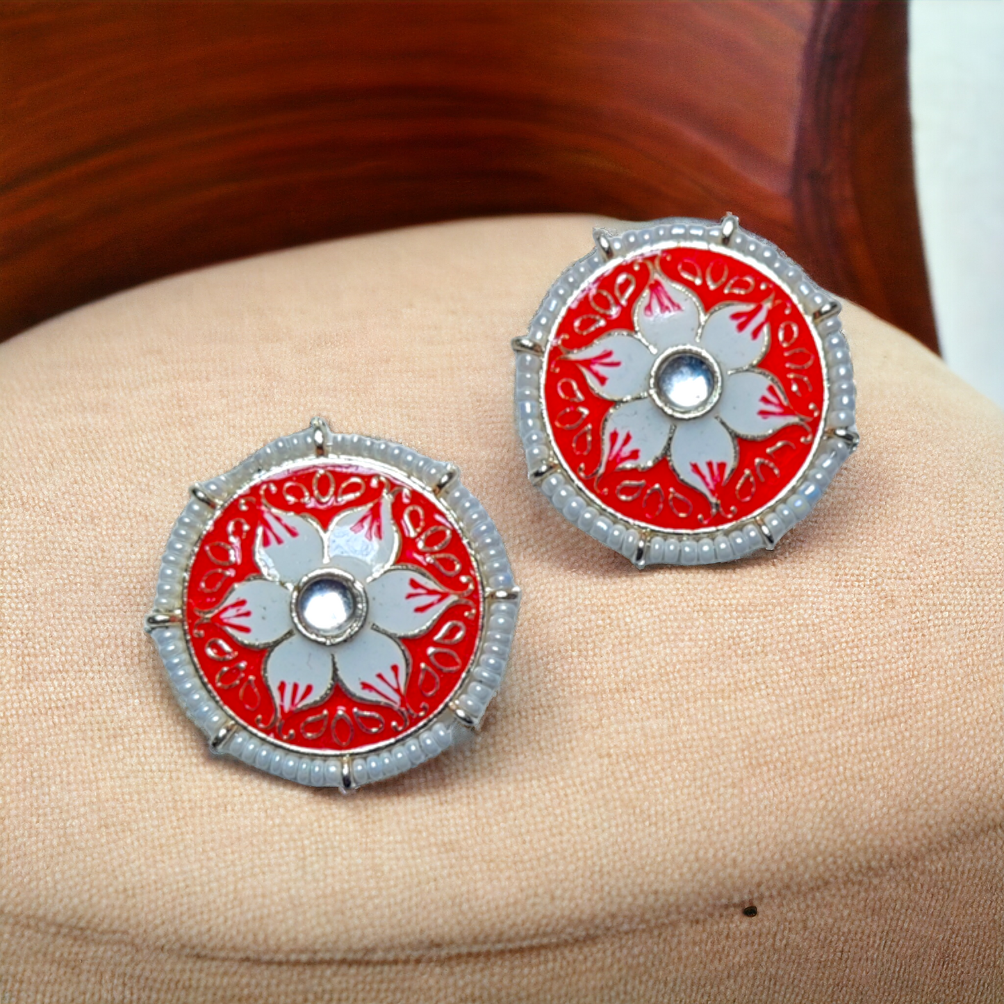 Jaipuri Meenakari Studs - XJ63