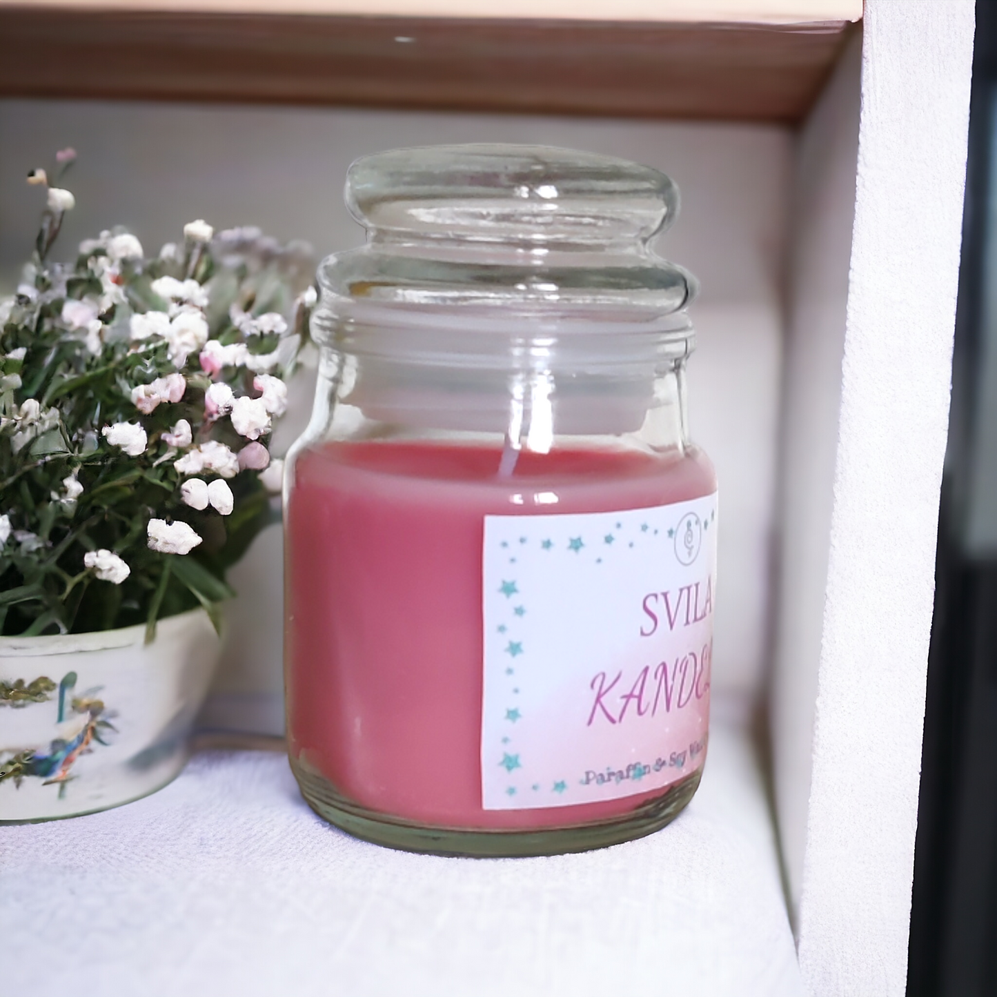 Scented Jar Candle - Pink
