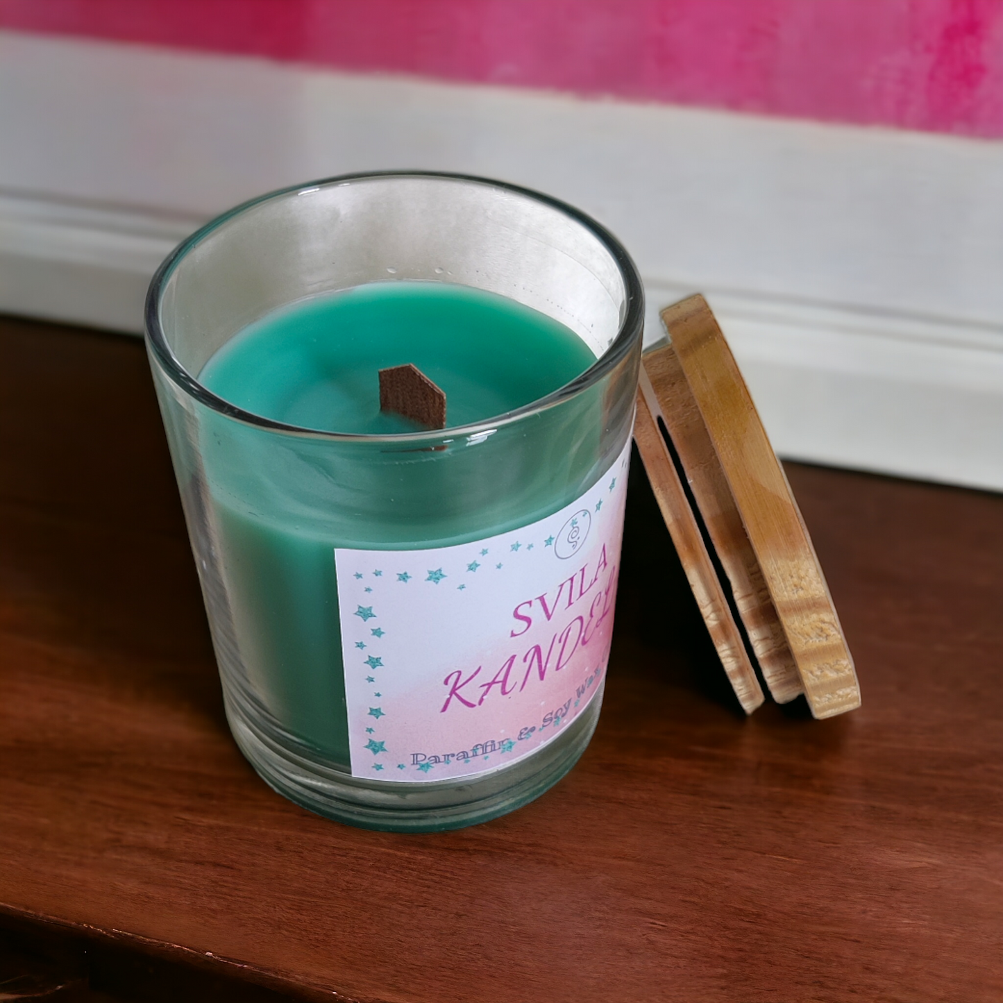 Scented Transparent Jar Candle - Green