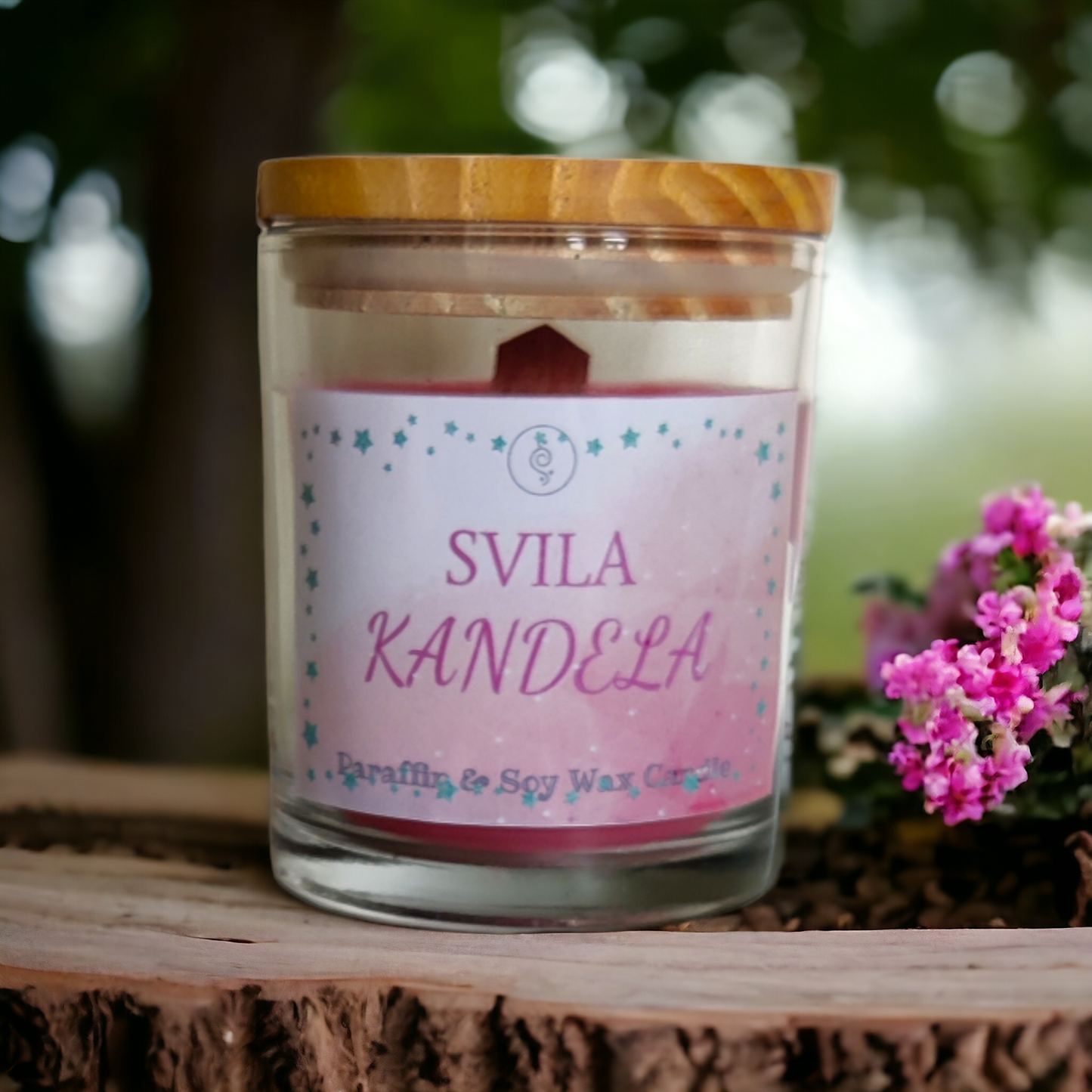 Scented Transparent Jar Red Candle