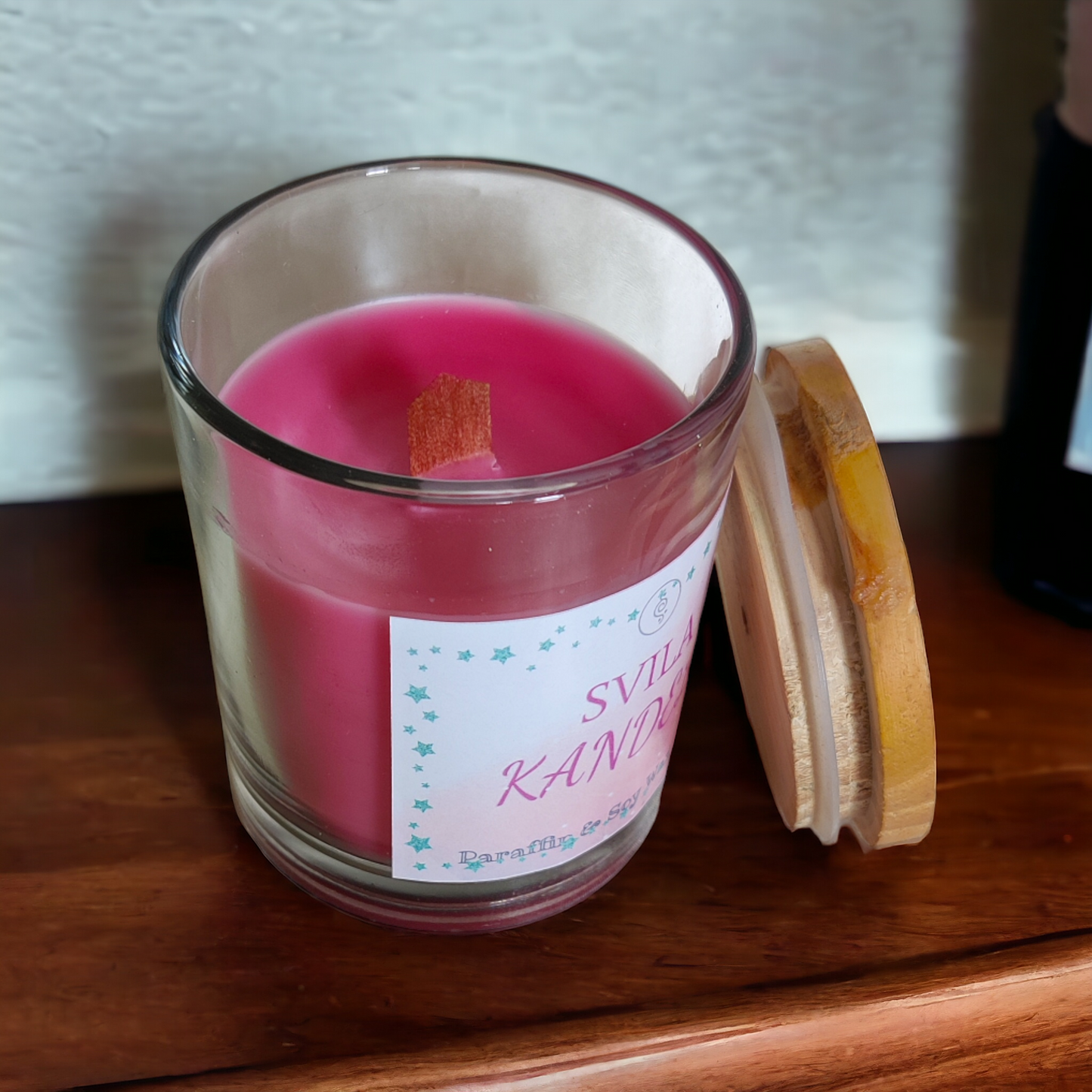 Scented Transparent Jar Red Candle
