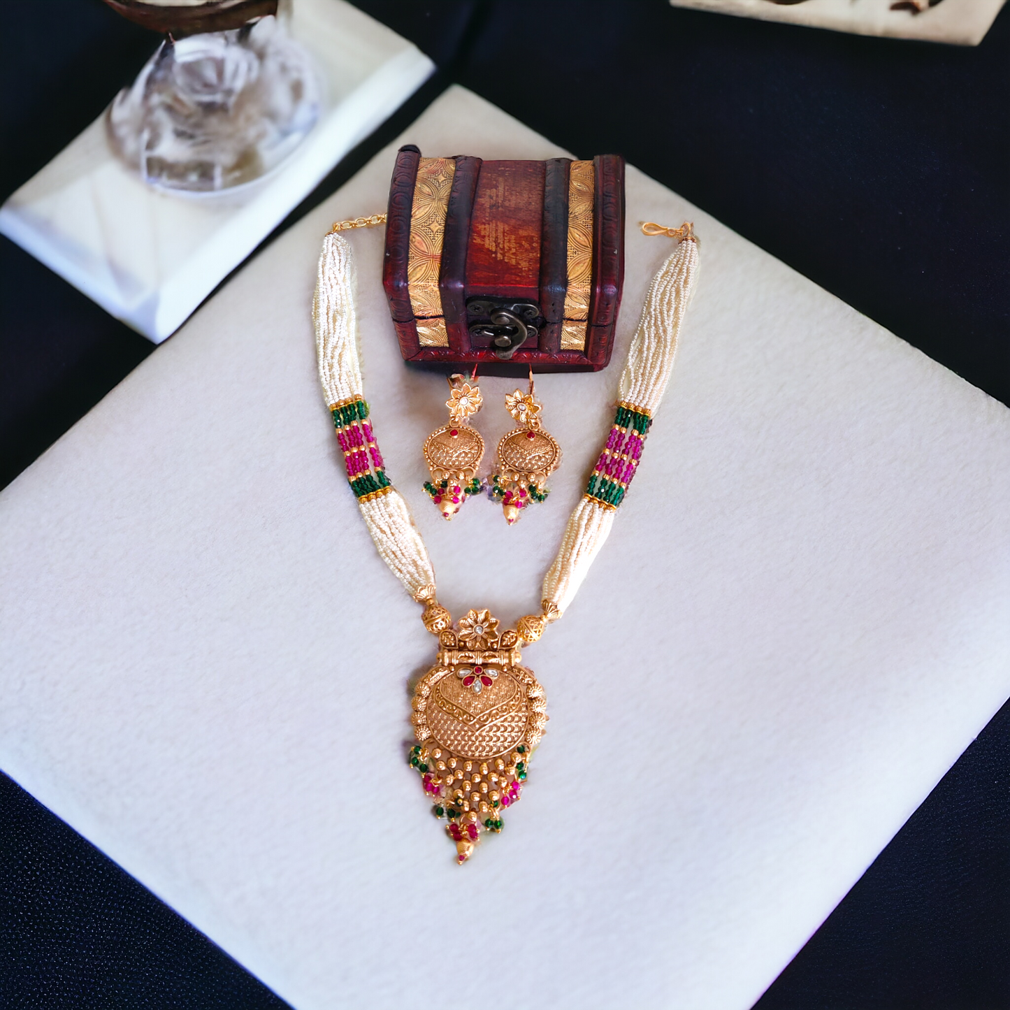 Pearl Necklace Set - Matte Finish TS14