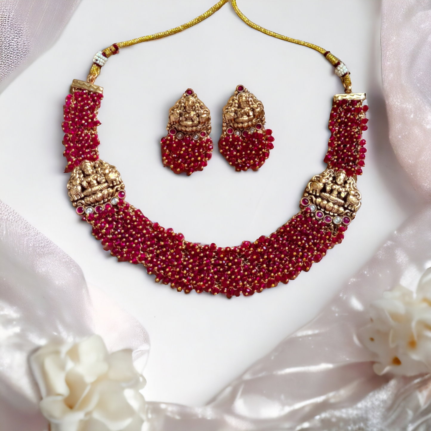 Temple jewellery, Matil, Traditional Jewellery, Ethnic Jewellery, Jhumkas, Kushal's Fashion Jewels