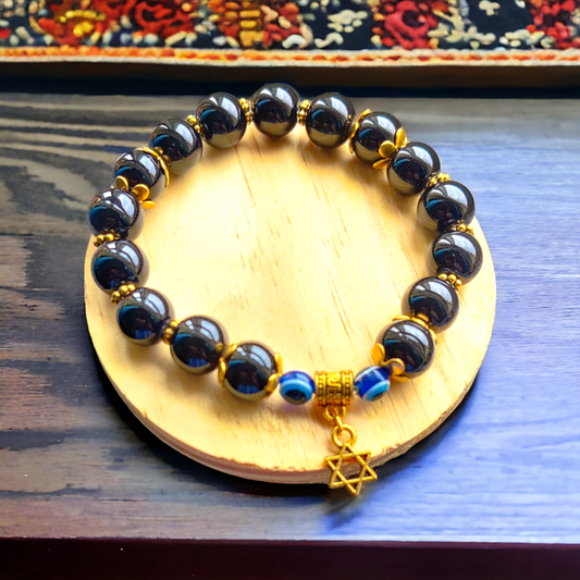Glass Beads Bracelet - Black Color