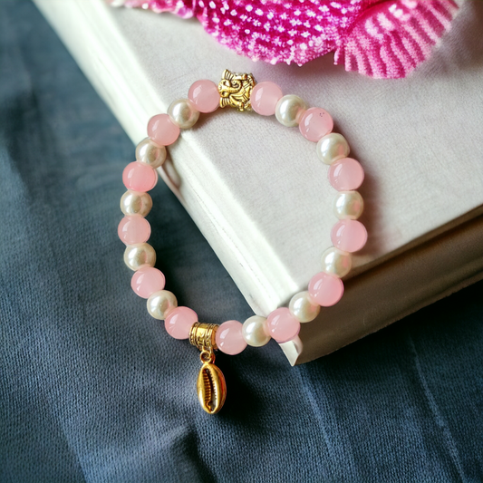 Glass Beads & Pearl Bracelet