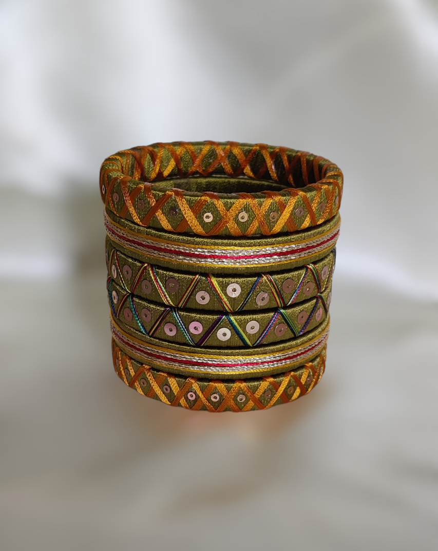 Taasha, handmade bagles, silk thread bangles, handmade bangles, handicrafts