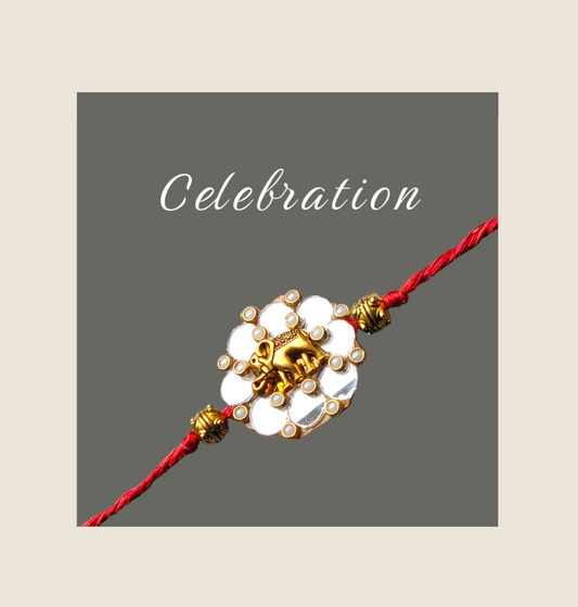 Kundan With Mirrors Rakhi - P3