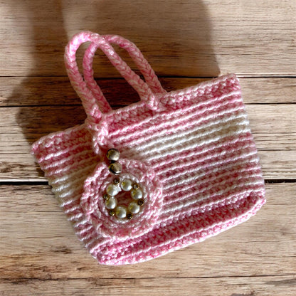 Baby Pink Crochet Mini Bag