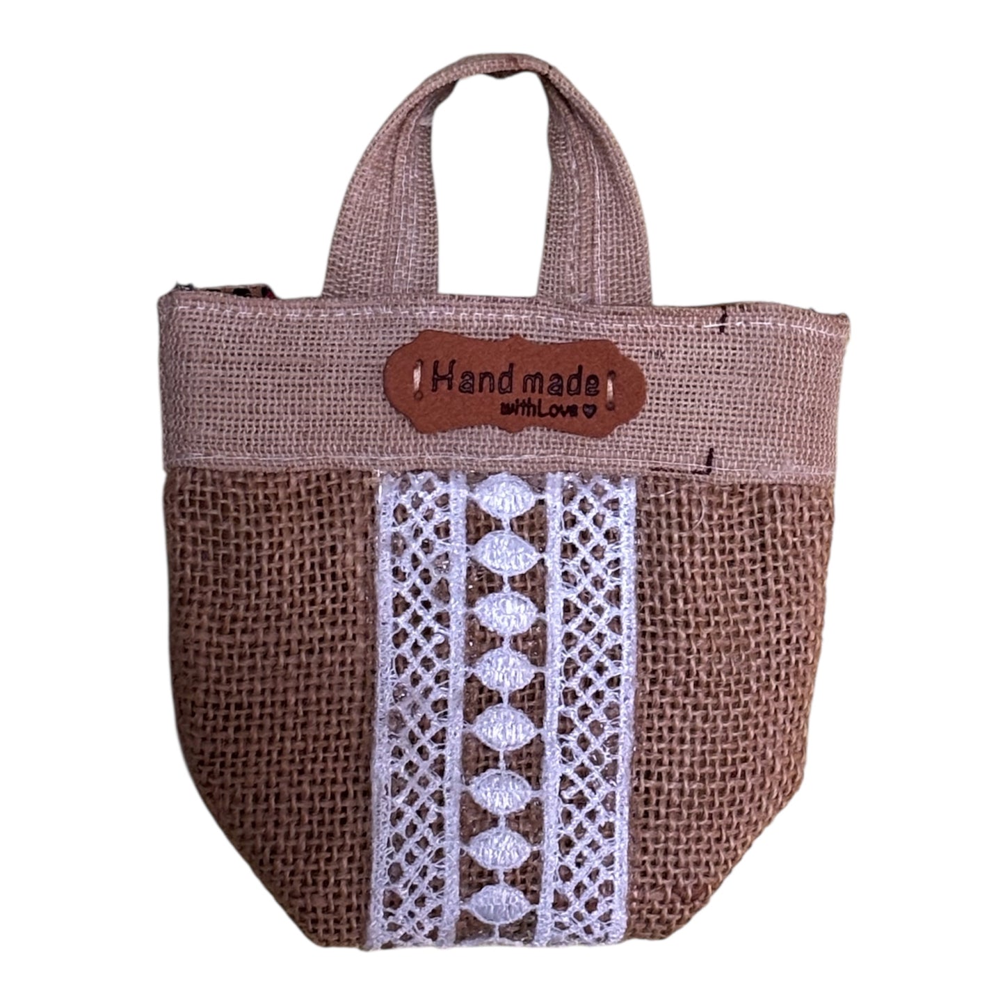Jute mini bag accessory