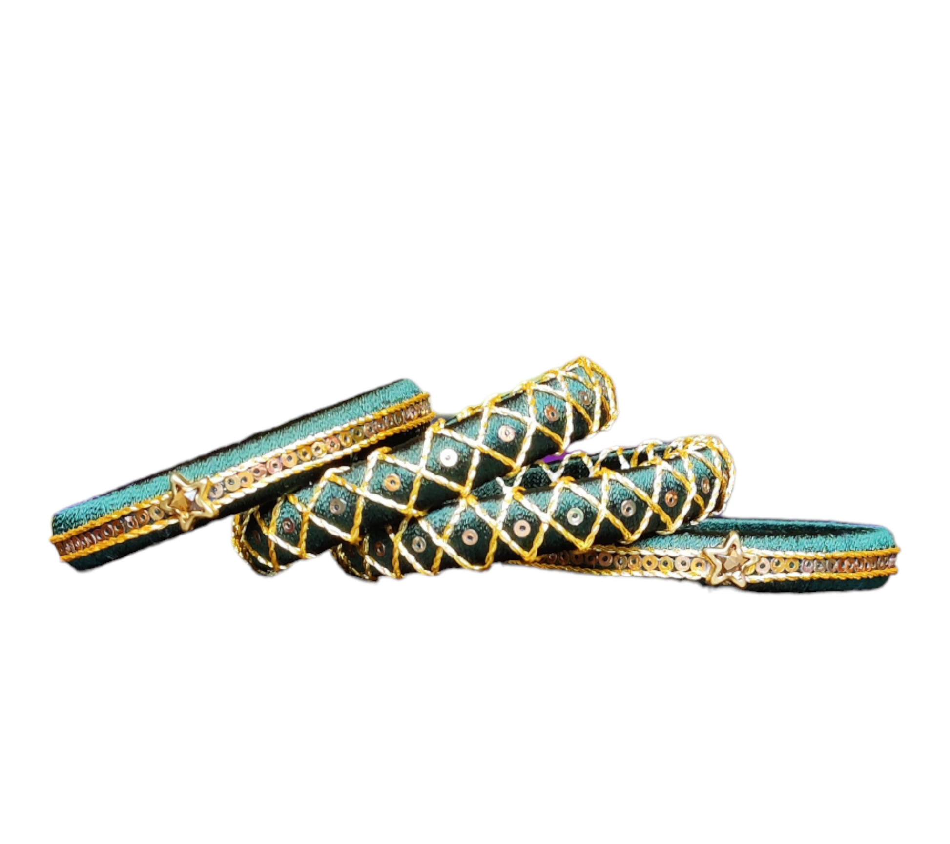 Bottle Green Silk Thread Bangles