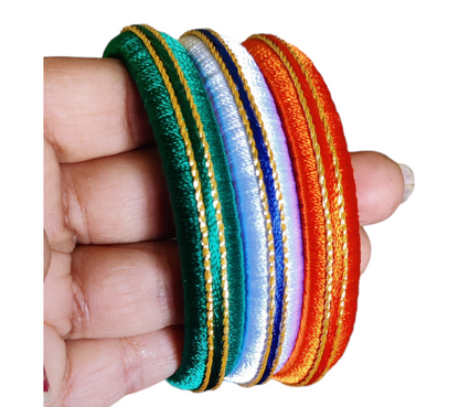 tri color silk thread bangles, Tricolor Bangles, Silk thread bangles