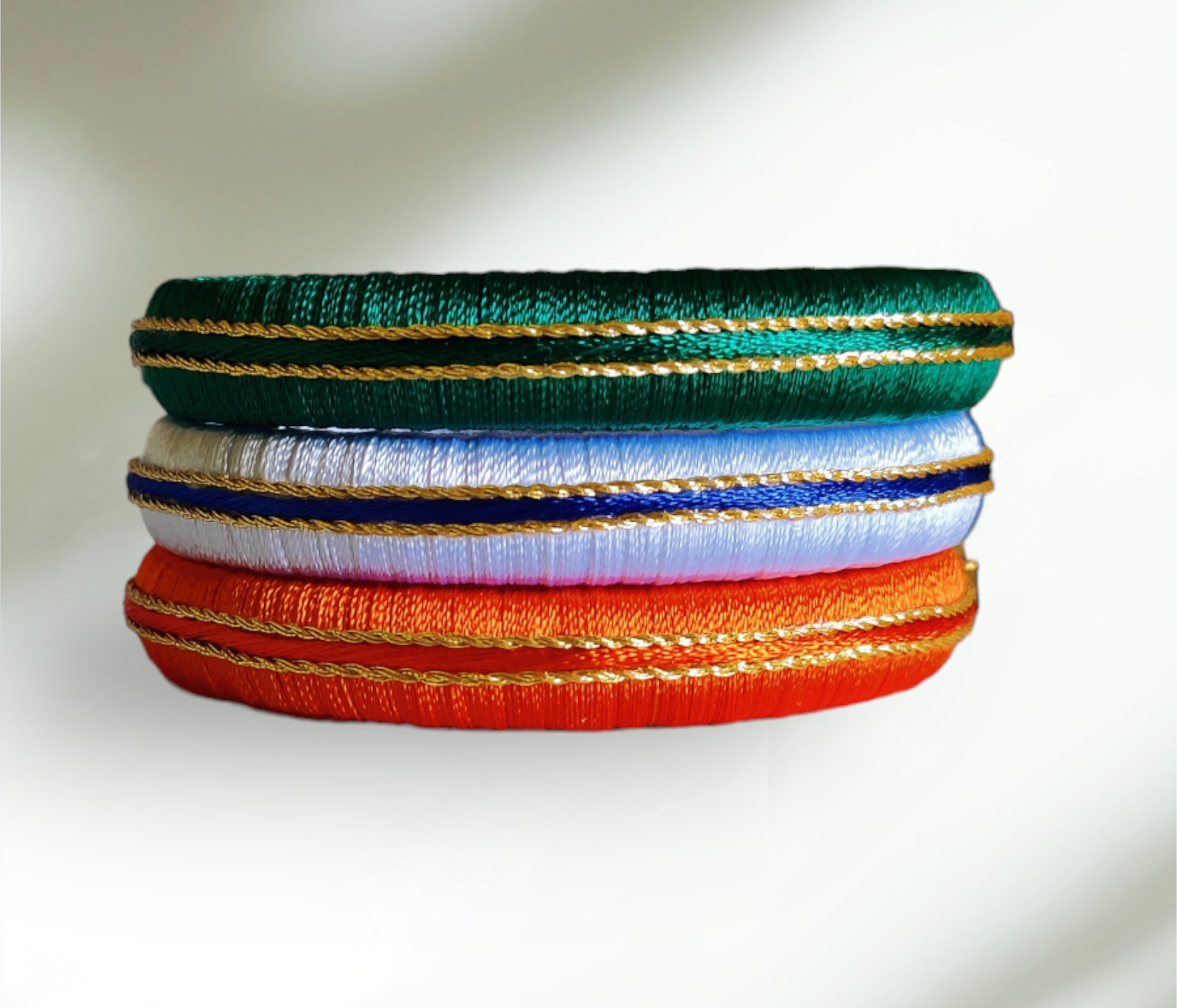tri color silk thread bangles, Tricolor Bangles, Silk thread bangles