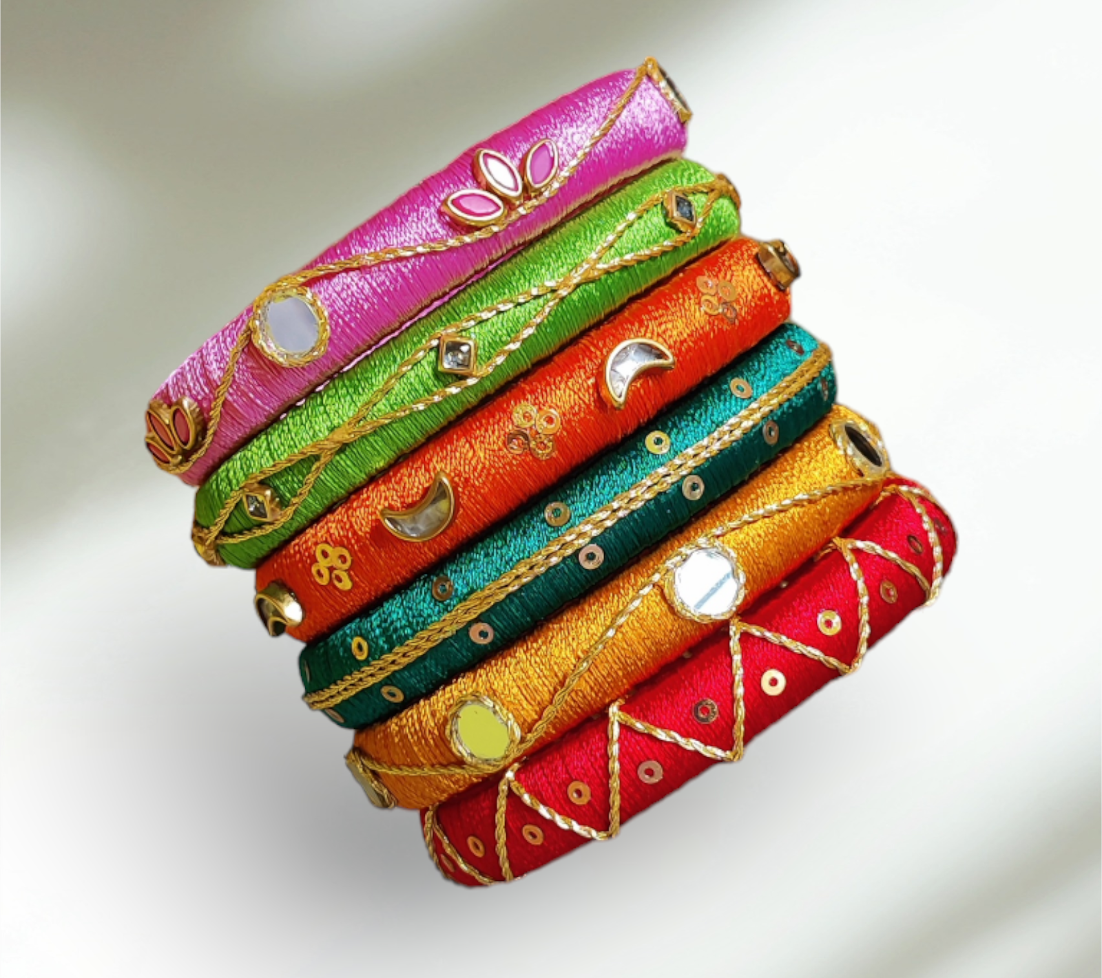 Multi Color Silk Thread Bangles