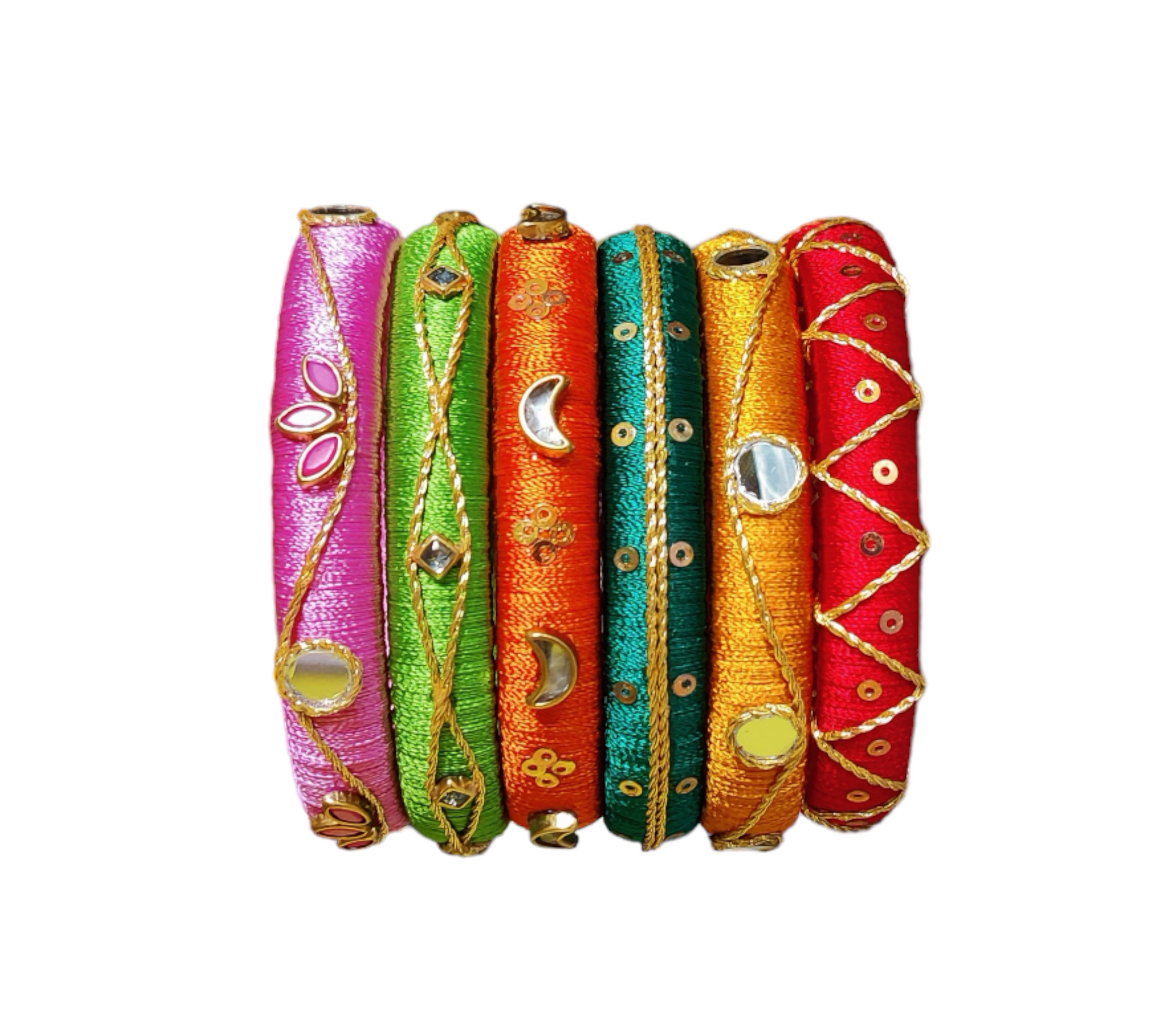 Multi Color Silk Thread Bangles