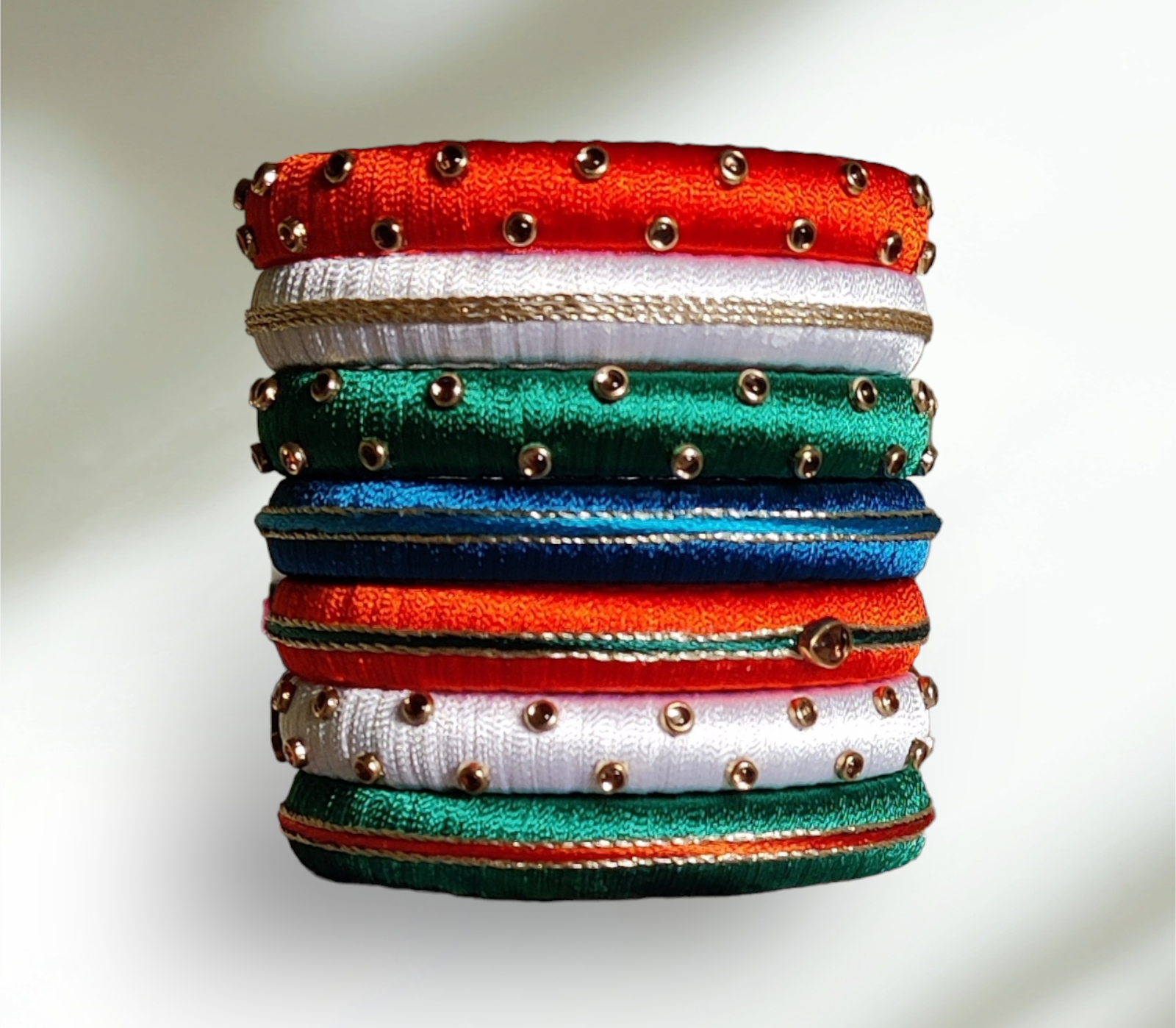 tri color silk thread bangles, Tricolor Bangles, Silk thread bangles