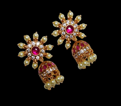 Traditional Pearl Jhumkas