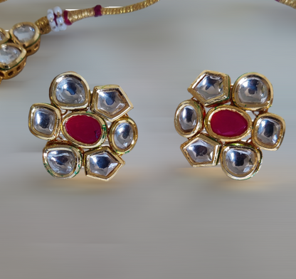 Kundan Polki Layered Necklace - KC12