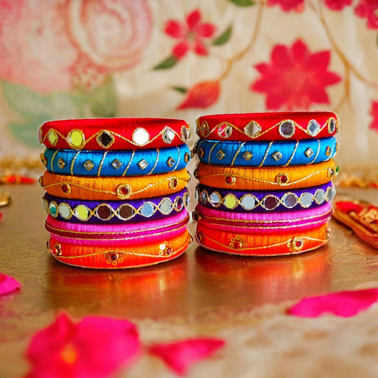 Taasha, handmade bagles, silk thread bangles, handmade bangles, handicrafts
