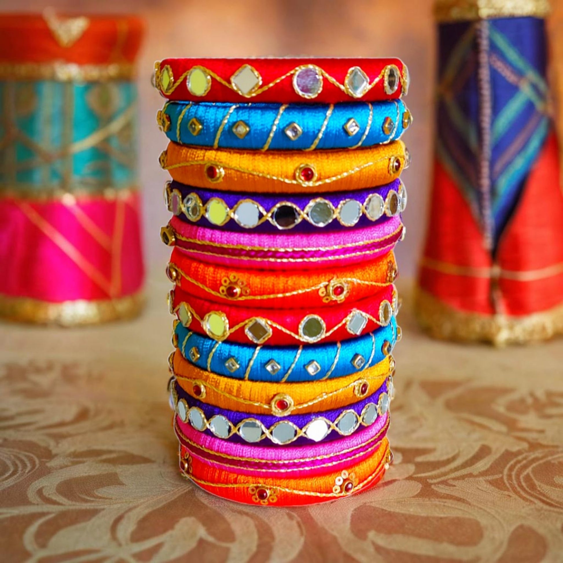 Taasha, handmade bagles, silk thread bangles, handmade bangles, handicrafts
