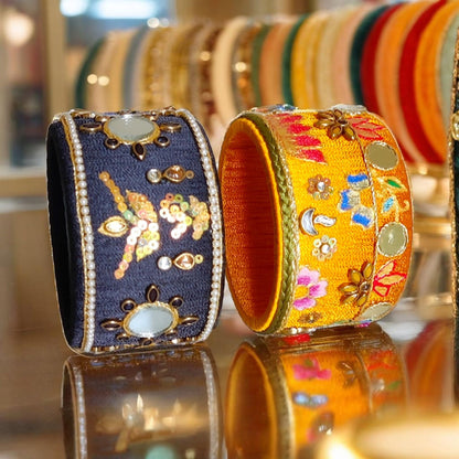 Taasha, handmade bagles, silk thread bangles, handmade bangles, handicrafts