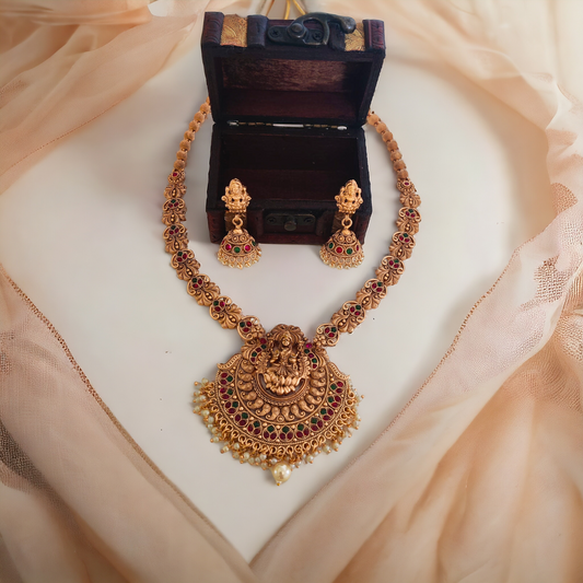 Temple jewellery, Matil, Traditional Jewellery, Ethnic Jewellery, Jhumkas, Kushal's Fashion Jewels