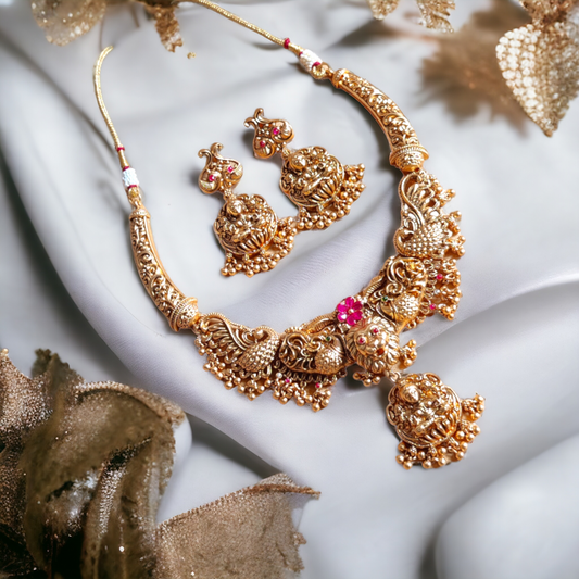 Temple jewellery, Matil, Traditional Jewellery, Ethnic Jewellery, Jhumkas, Kushal's Fashion Jewels