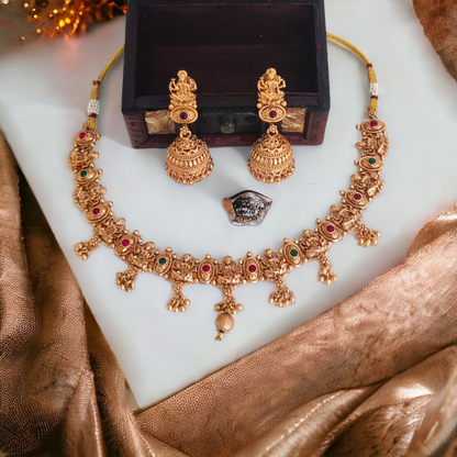 Temple jewellery, Matil, Traditional Jewellery, Ethnic Jewellery, Jhumkas, Kushal's Fashion Jewels