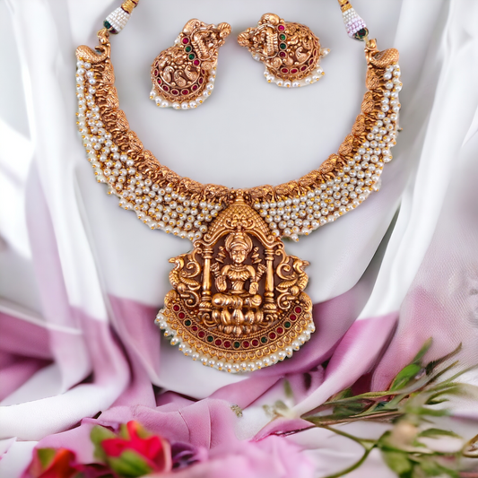 Temple jewellery, Matil, Traditional Jewellery, Ethnic Jewellery, Jhumkas, Kushal's Fashion Jewels