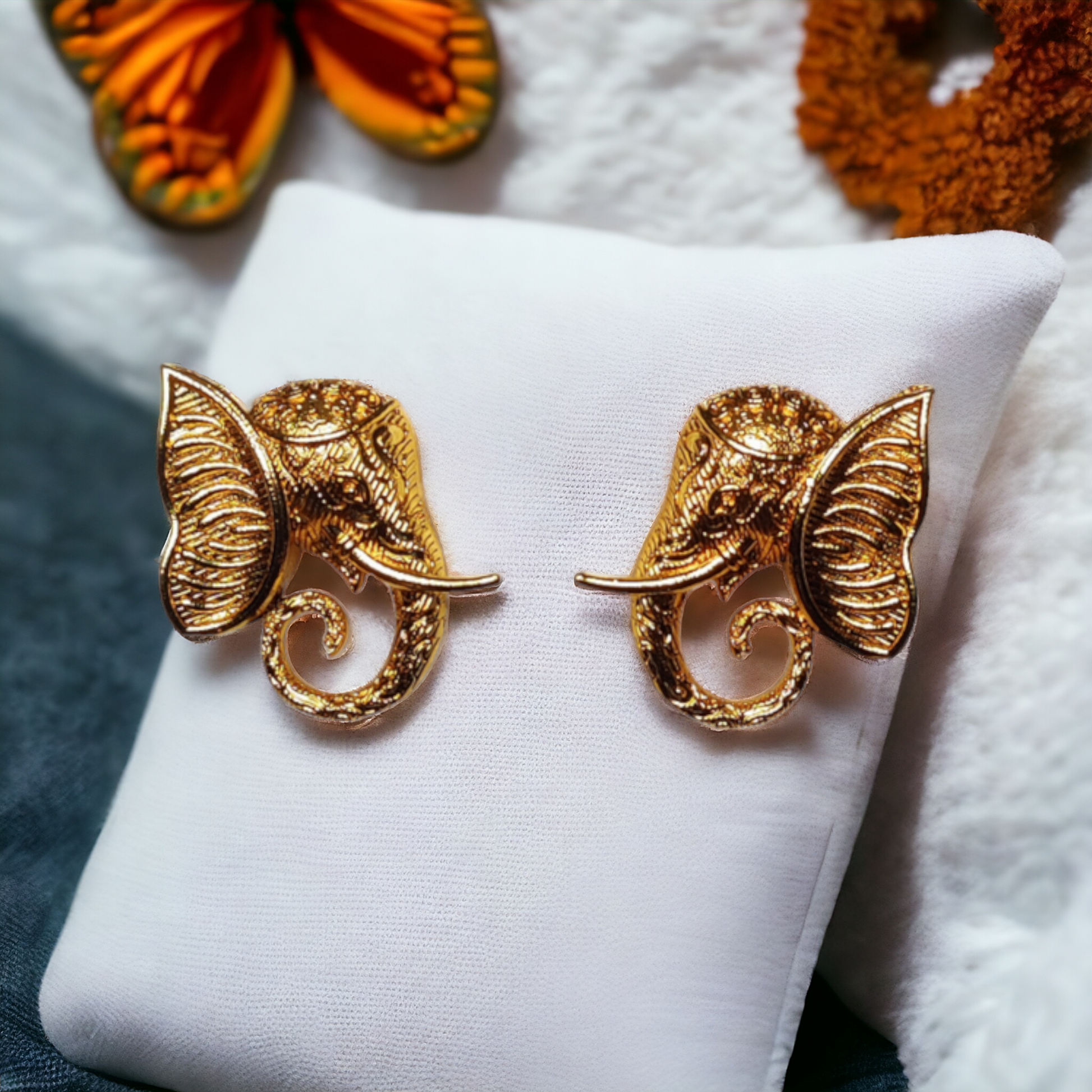 Temple jewellery, ethnic earrings, fashion jewellery, Traditional Earrings, Ganesh Lakshmi Earrings, Jhumka