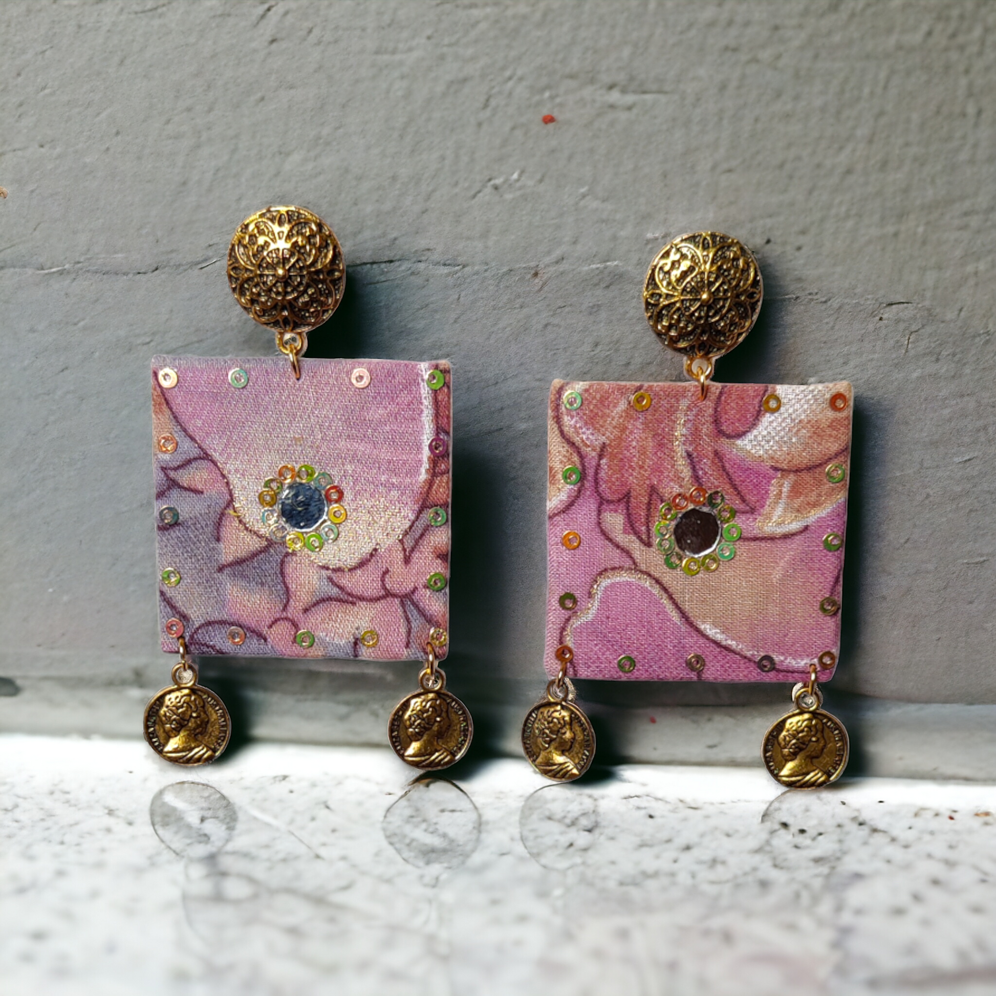 Taasha, handmade bangles, silk thread bangles, handmade earrings, handicrafts, fabric earrings