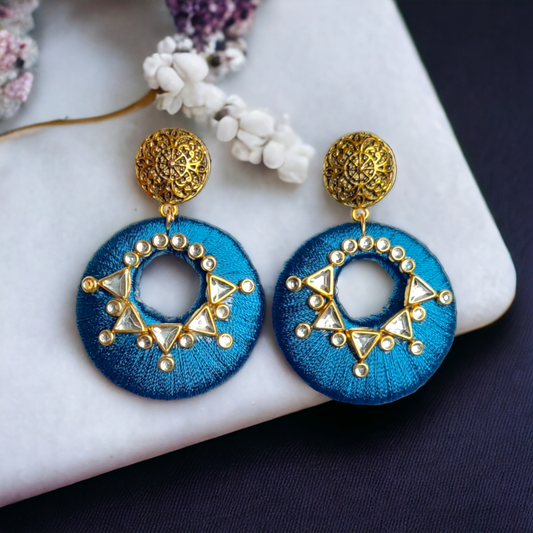 Taasha, handmade bangles, silk thread bangles, handmade earrings, handicrafts, fabric earrings