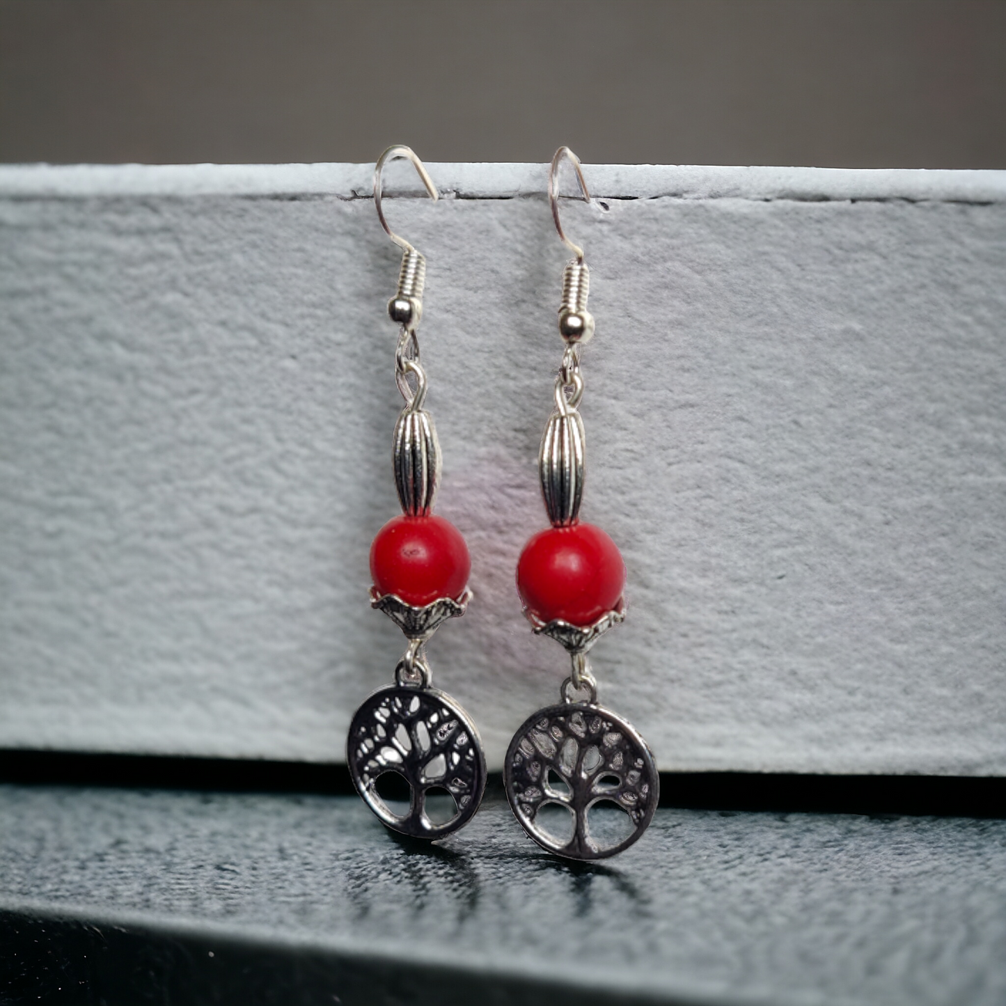 Red Beads Earrings